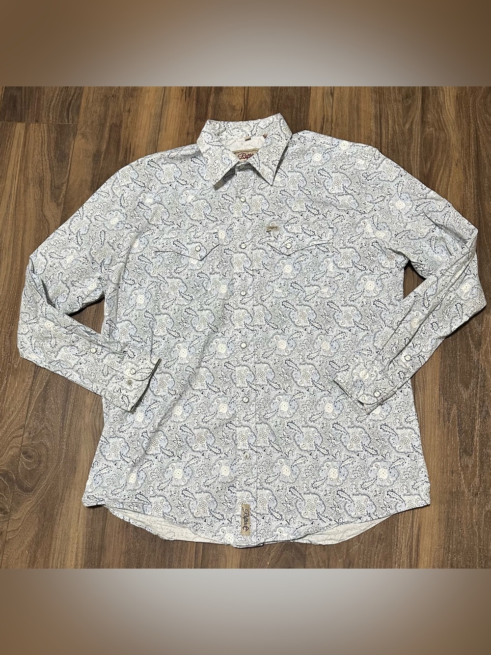 Rafter C Men's ProFlex 45 Western Paisley Pearl Snap Shirt XL Long Sleeve Cowboy